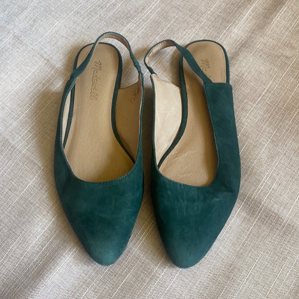 Madewell The Margot Slingback Flat In Suede Size 7